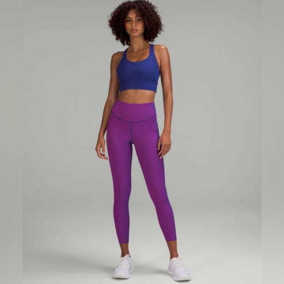 Lululemon Base Pace High-Rise Tight 25" *Two-Tone Ribbed in Psychic / Sonic Pink - Picture 5 of 8